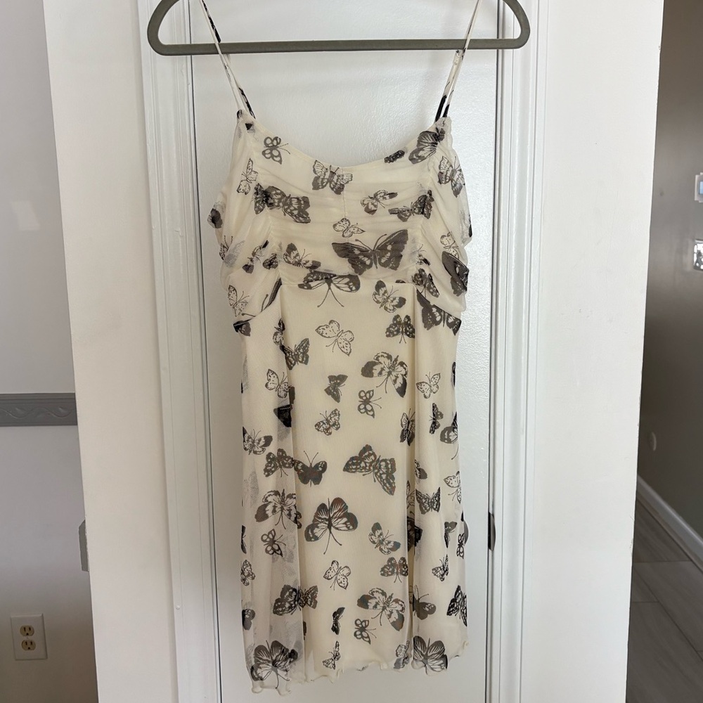 Altar’d State Butterfly Print Spaghetti Strap Dress
